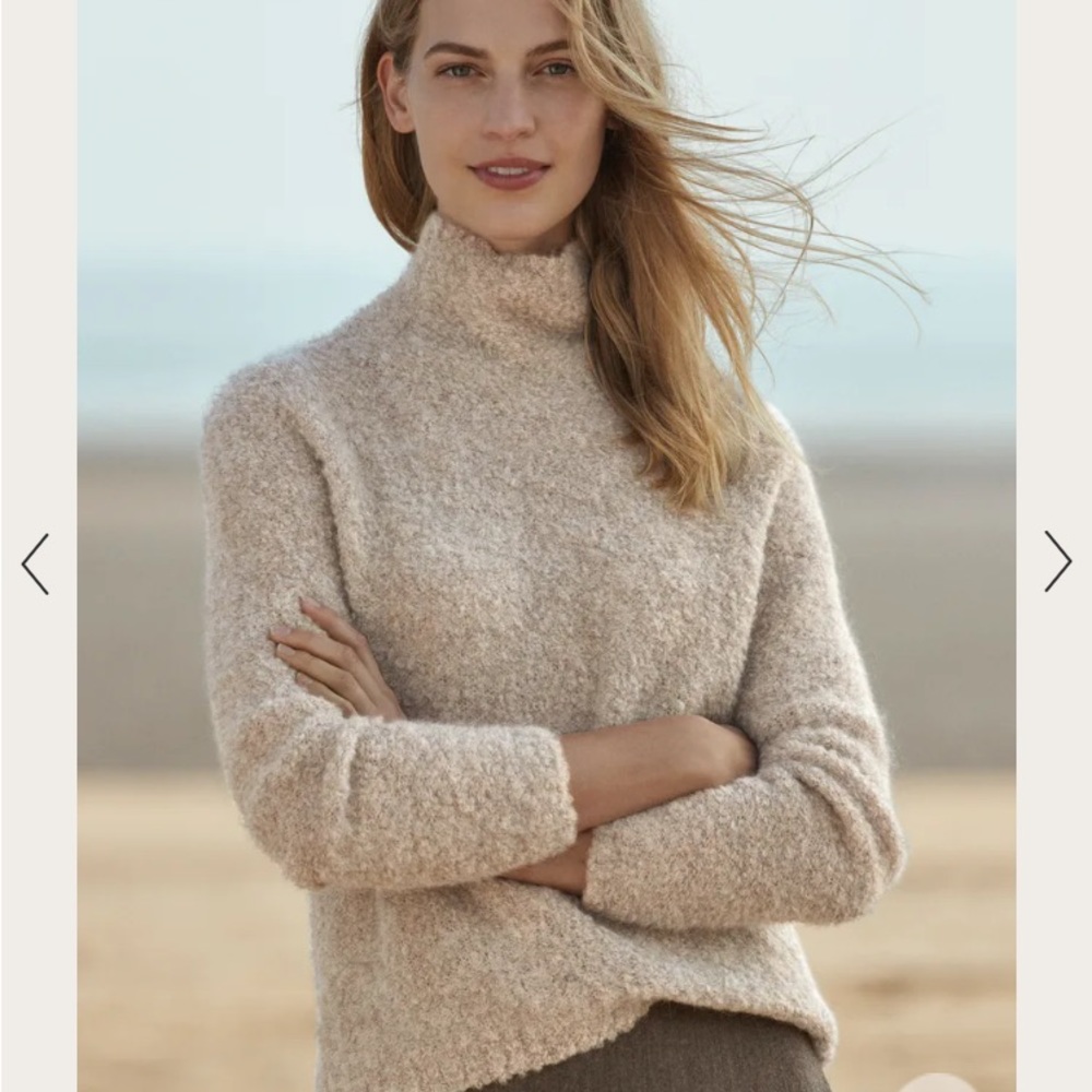 Poetry Fashion HIGH-NECK SWEATER Baby Alpaca Boucle’ Size UK 14, US 6-10